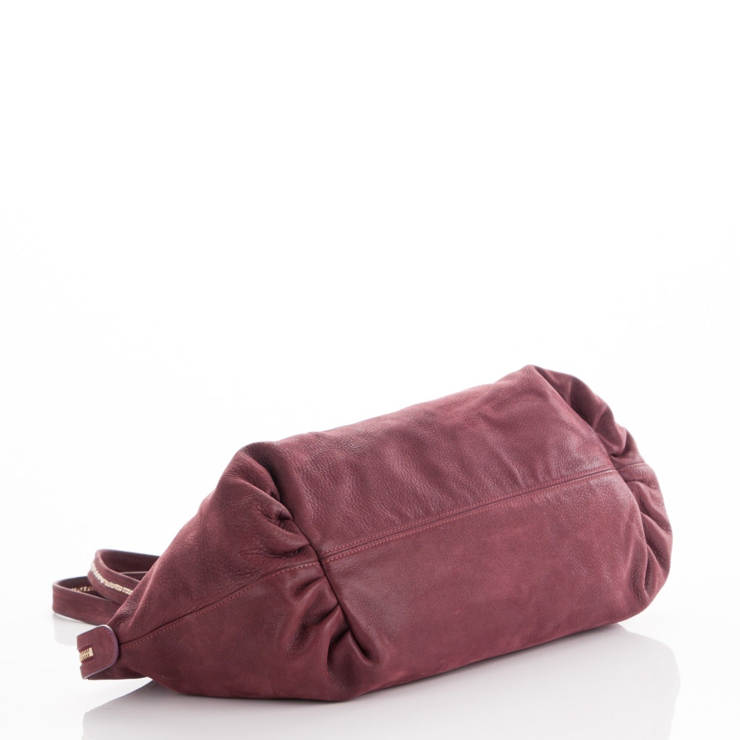 Metallic Nubuck Medium Chains Tote Rosso Scuro