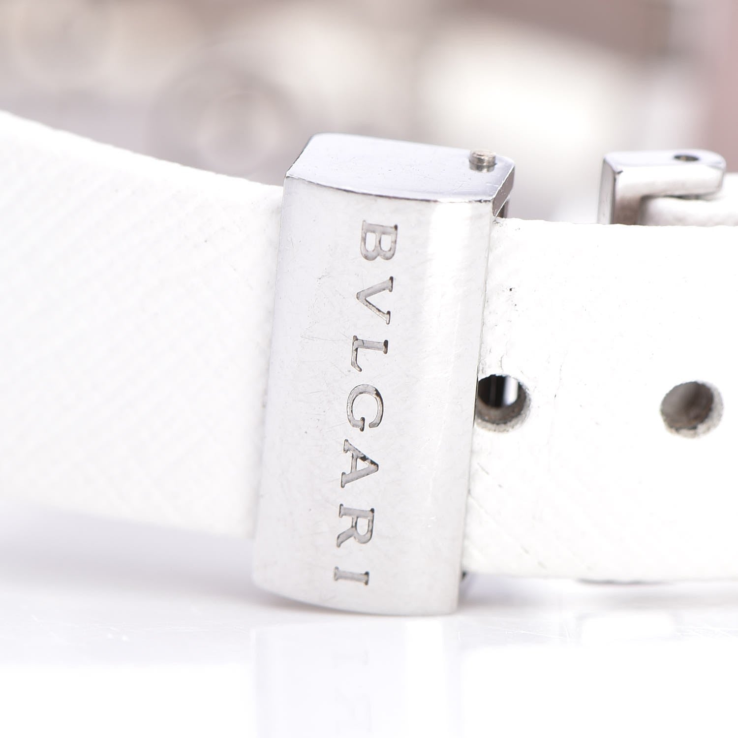 Bulgari BVLGARI Stainless Steel Calfskin Diamond Pink Mother of Pearl 30mm B.Zero1 Three Hearts Quartz Watch 5 of 12