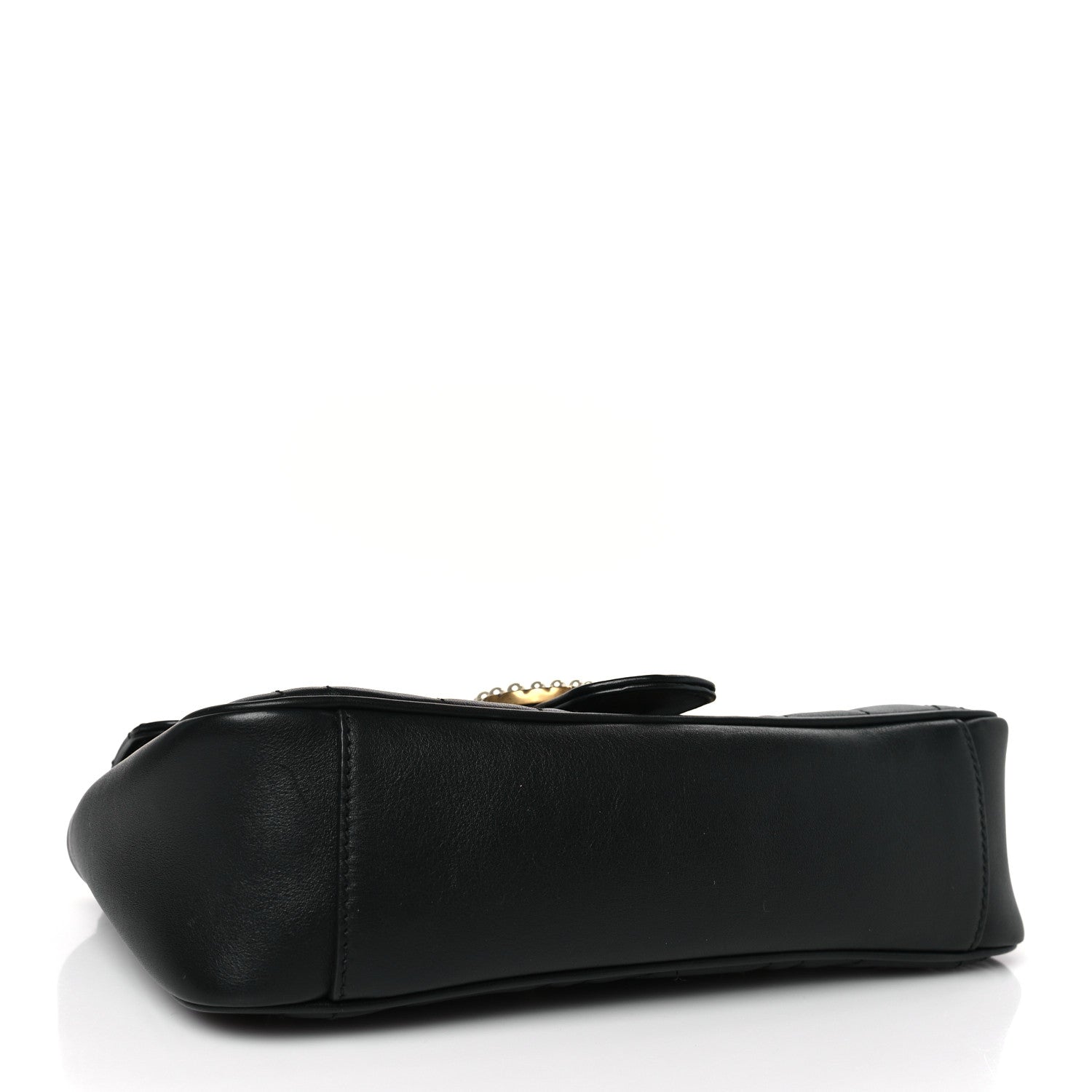 Gucci Calfskin Matelasse Studded Small Pearly GG Marmont Shoulder Bag Black 4 of 9