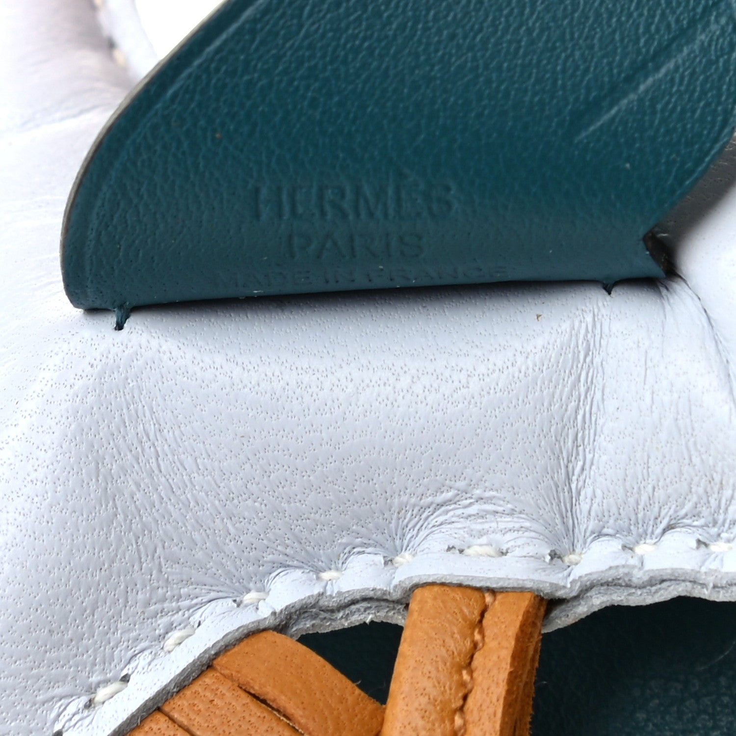 Hermes Milo Lambskin Grigri Rodeo Pegase Horse Bag Charm PM Bleu Brume Sesame Vert Bosphore 3 of 5