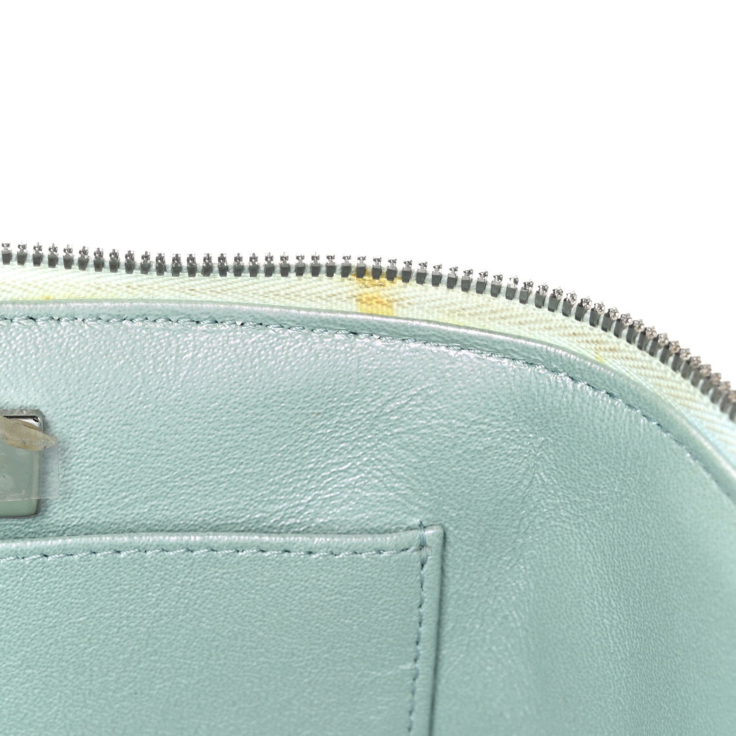 Chanel Iridescent Calfskin Quilted Small Top Handle Vanity Case With Chain Blue 12 of 12