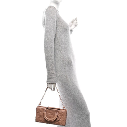 Christian Dior Calfskin Cannage Diamond Medium Lady D-Joy Rose Des Vents 2 of 10