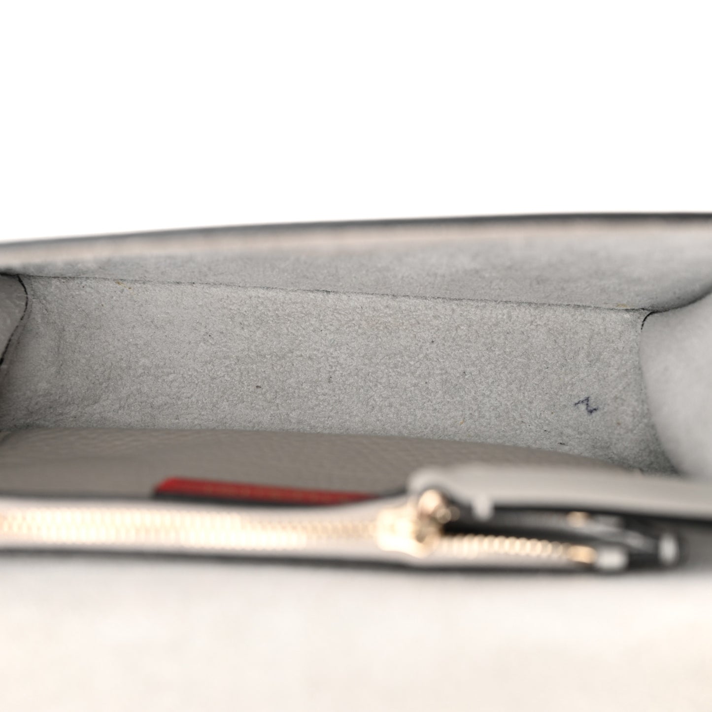 Pebbled Calfskin Rockstud Side Slip Crossbody Pastel Grey