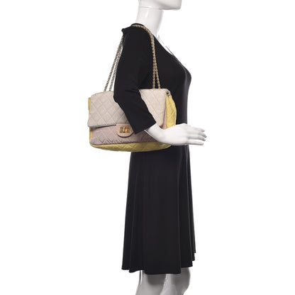 Chanel Grosgrain Satin Tri-Color 2.55 Reissue Flap Grey Pink Gold 2 of 19