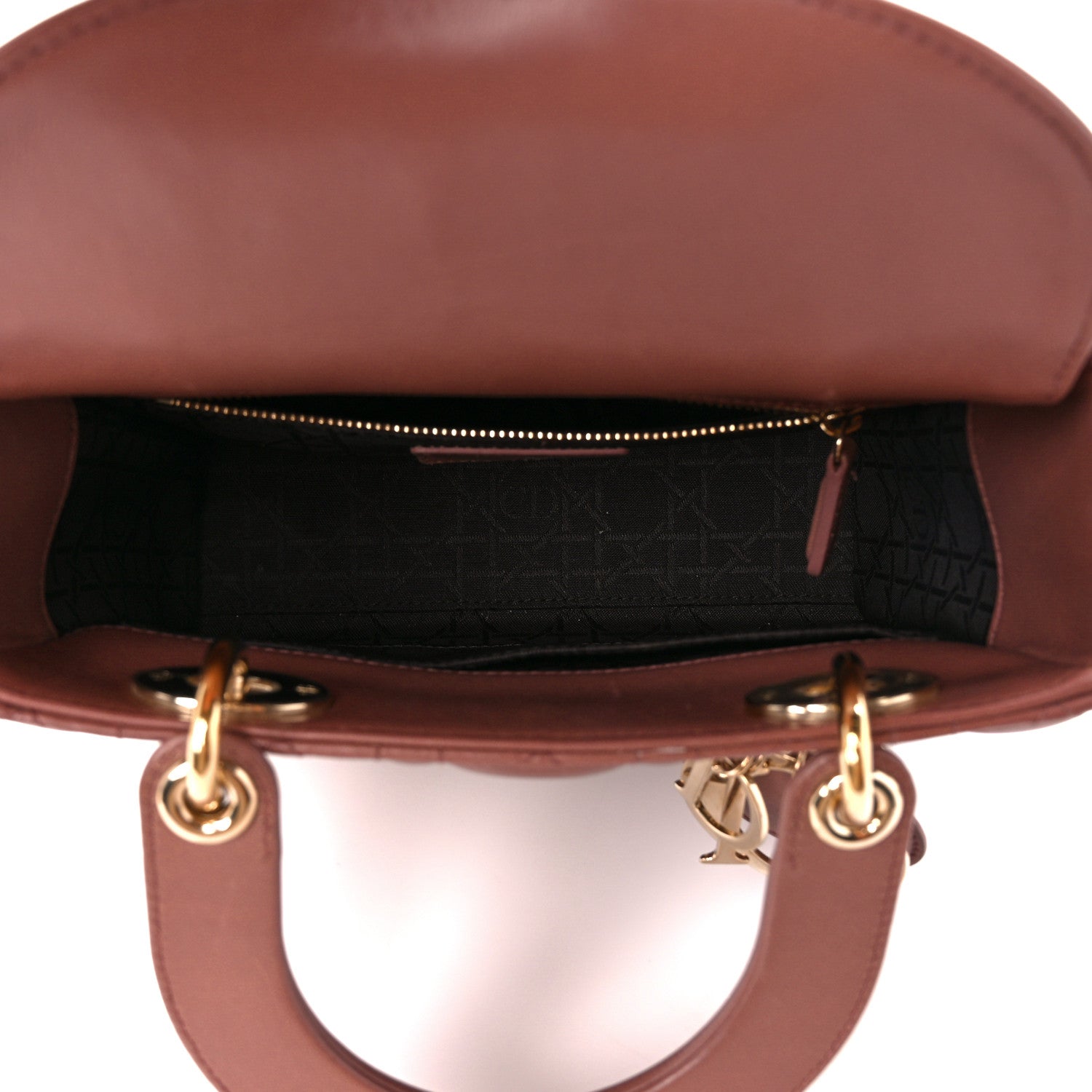 Christian Dior Lambskin Cannage Small Lucky Badges My Lady Dior Petale Brique 5 of 14