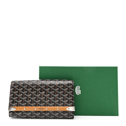 Goyard Goyardine Monte Carlo Bois Clutch With Strap Black 10 of 10