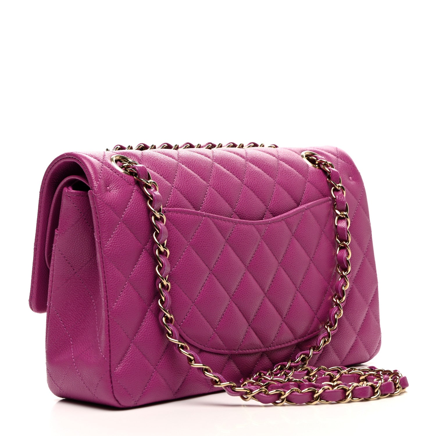 Chanel Caviar Quilted Medium Double Flap Purple 2 of 11