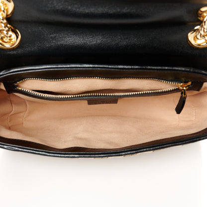 Gucci Monogram Matelasse Diagonal Small GG Marmont Shoulder Bag Beige Black 5 of 11
