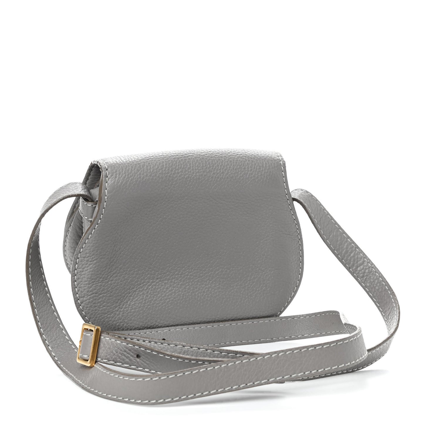 Calfskin Mini Marcie Round Crossbody Bag Cashmere Grey