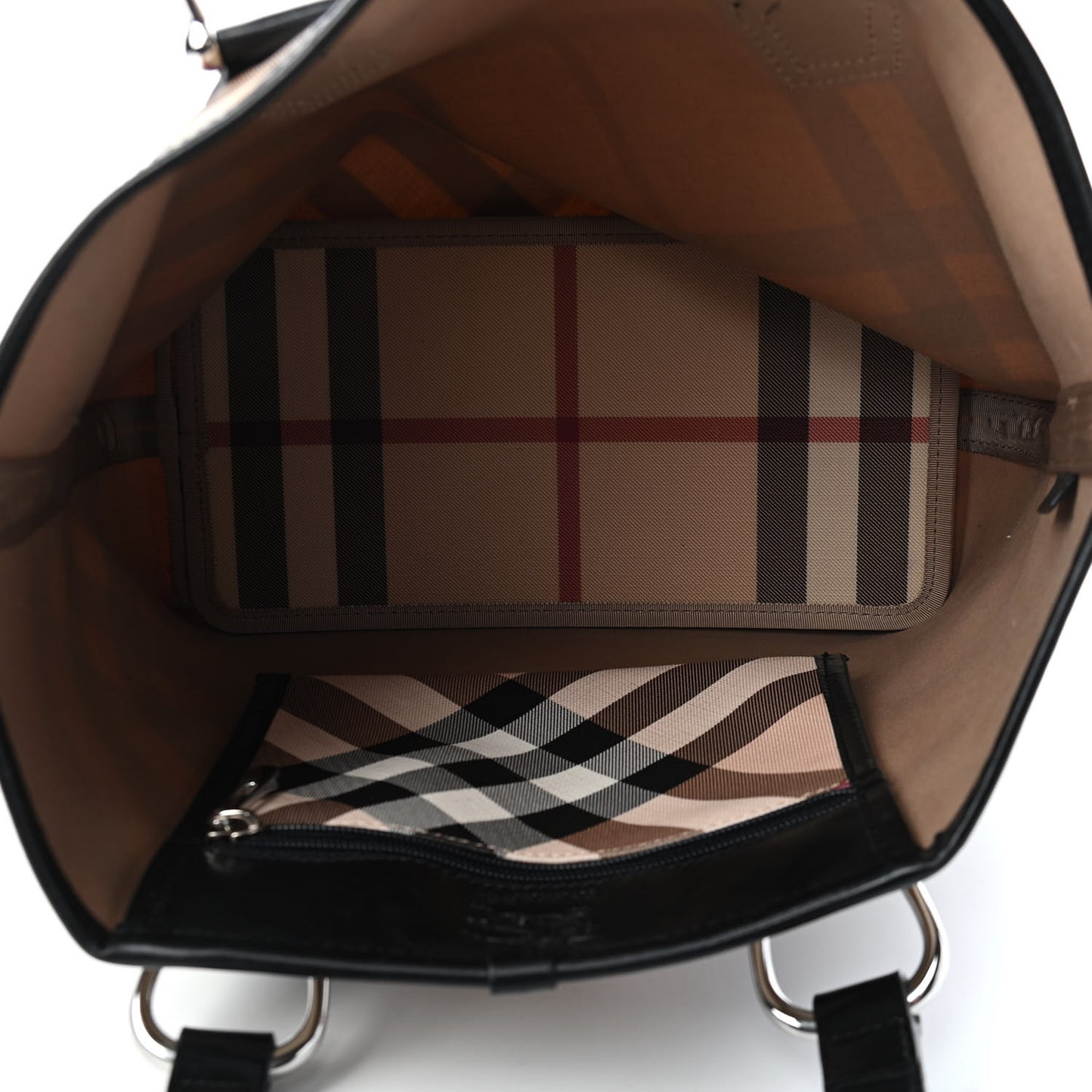 Nova Check Shopper Tote Black
