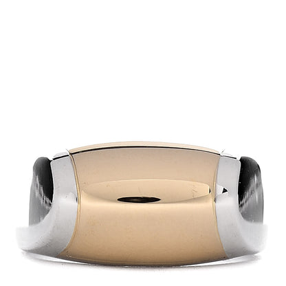 Bulgari 18K White Yellow Gold Tronchetto Ring 51 5.75 1 of 6