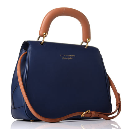 Burberry Trench Calfskin Medium DK88 Top Handle Bag Ink Blue 4 of 9