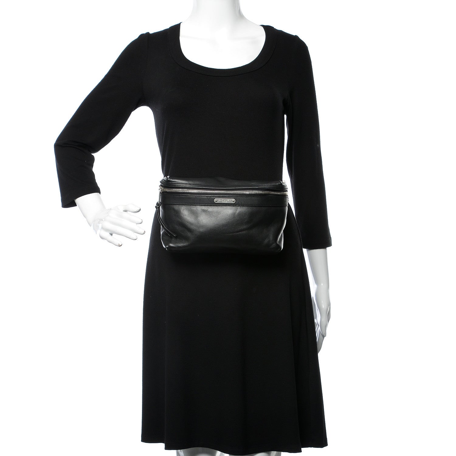 Saint Laurent Calfskin City Belt Bag Black 2 of 12