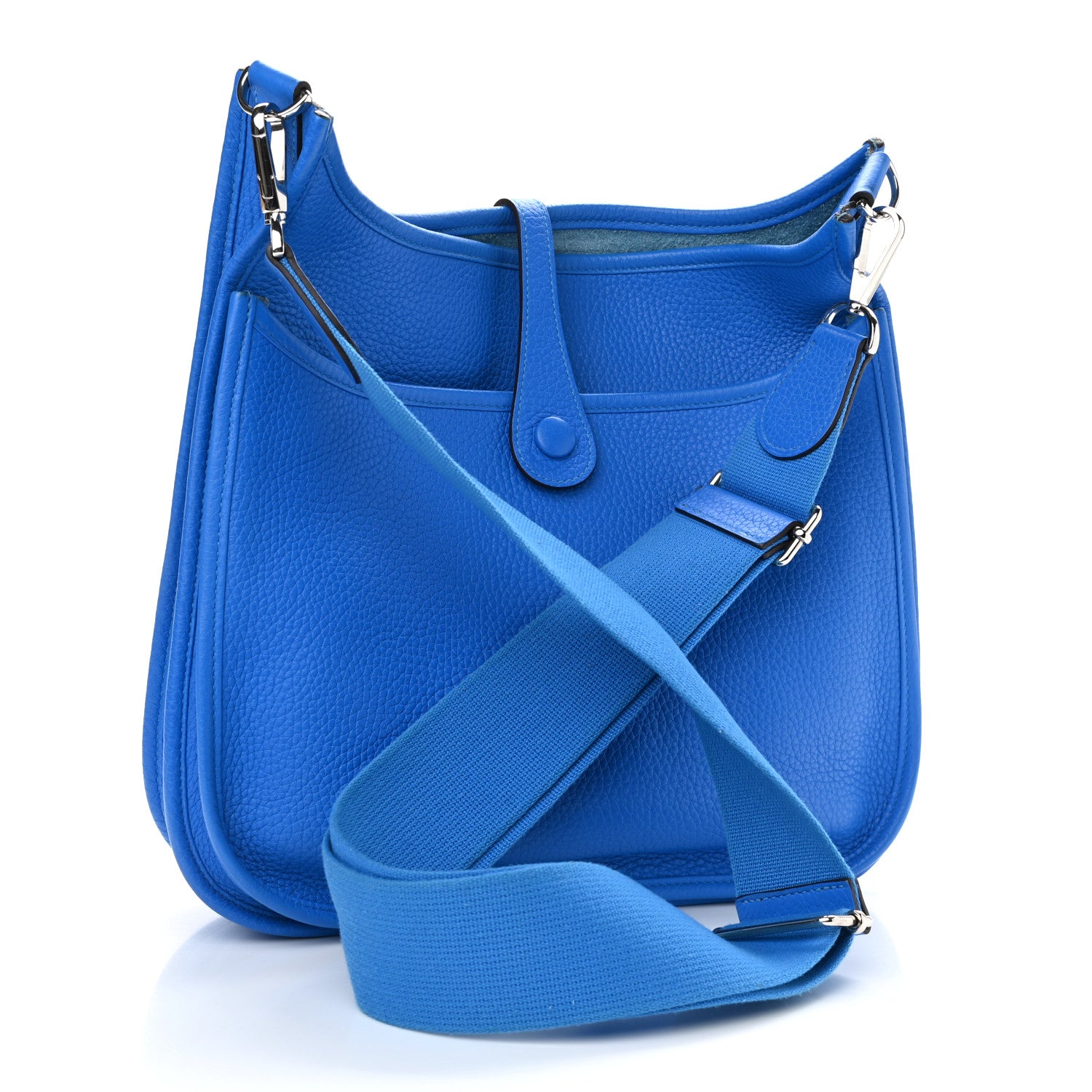 Hermes Taurillon Clemence Evelyne III PM Bleu Hydra 2 of 10