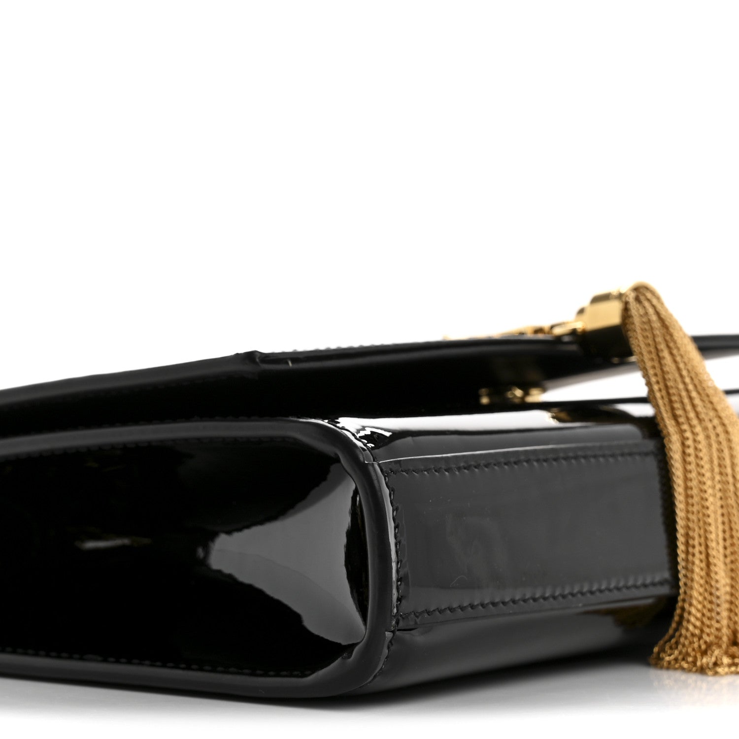 Saint Laurent Patent Small Classic Monogram Kate Tassel Satchel Black 9 of 12