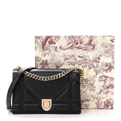 Christian Dior Lambskin Medium Diorama Flap Bag Black 10 of 10
