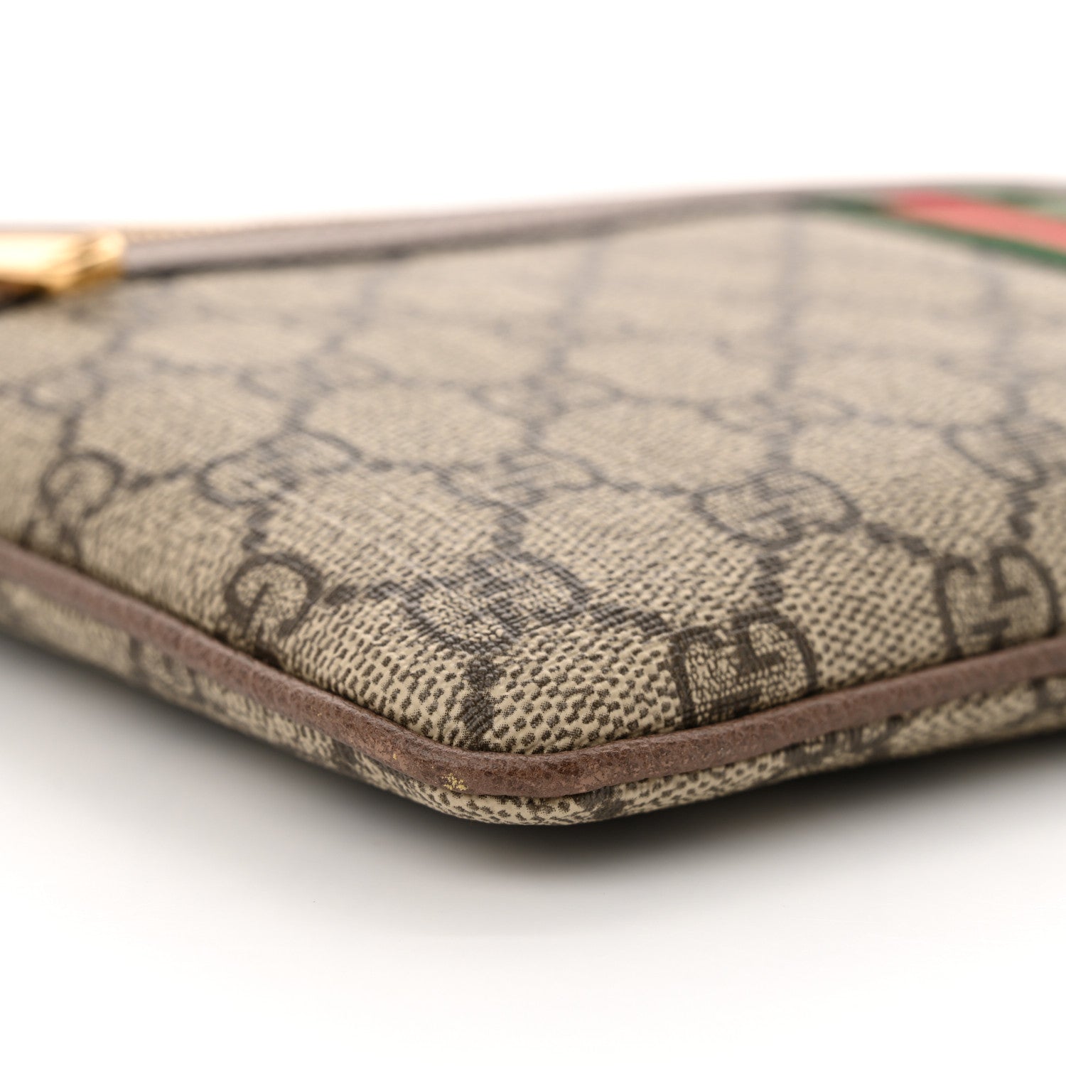 Gucci GG Supreme Monogram Large Ophidia Pouch Clutch Brown 9 of 11