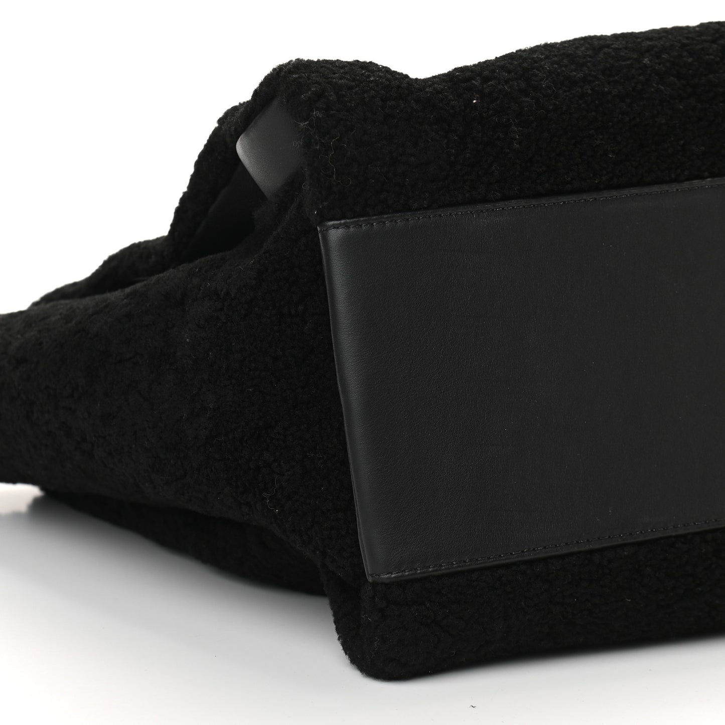 Shearling Large Deauville Tote Black