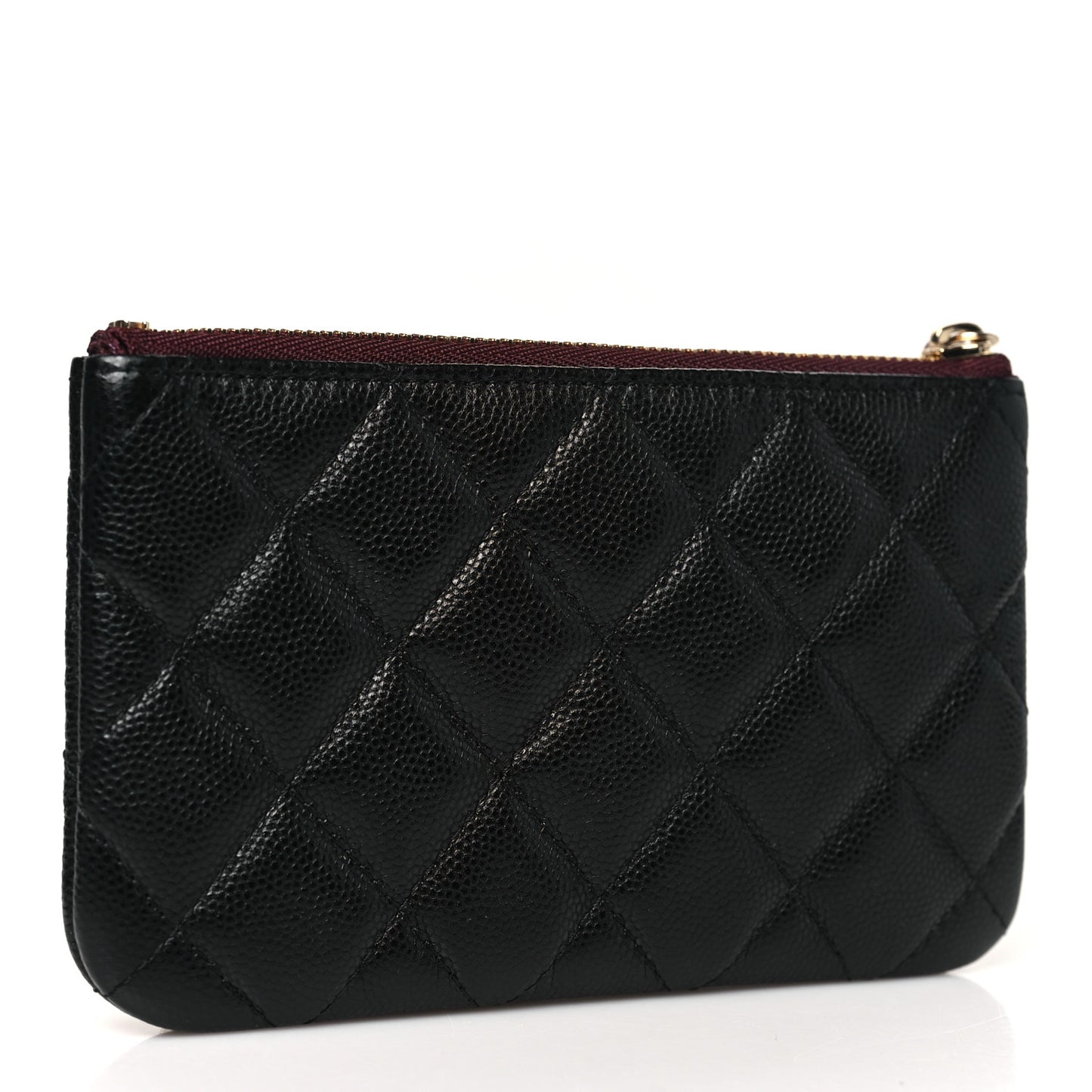Caviar Quilted Small Cosmetic Case Black