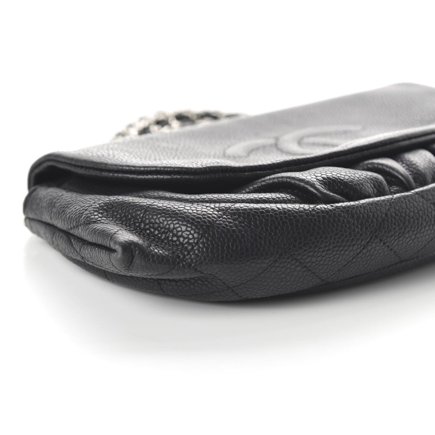 Chanel Caviar Half Moon Wallet On Chain WOC Black 6 of 11