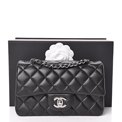 Chanel Lambskin Quilted Mini Rectangular Flap Black 10 of 10