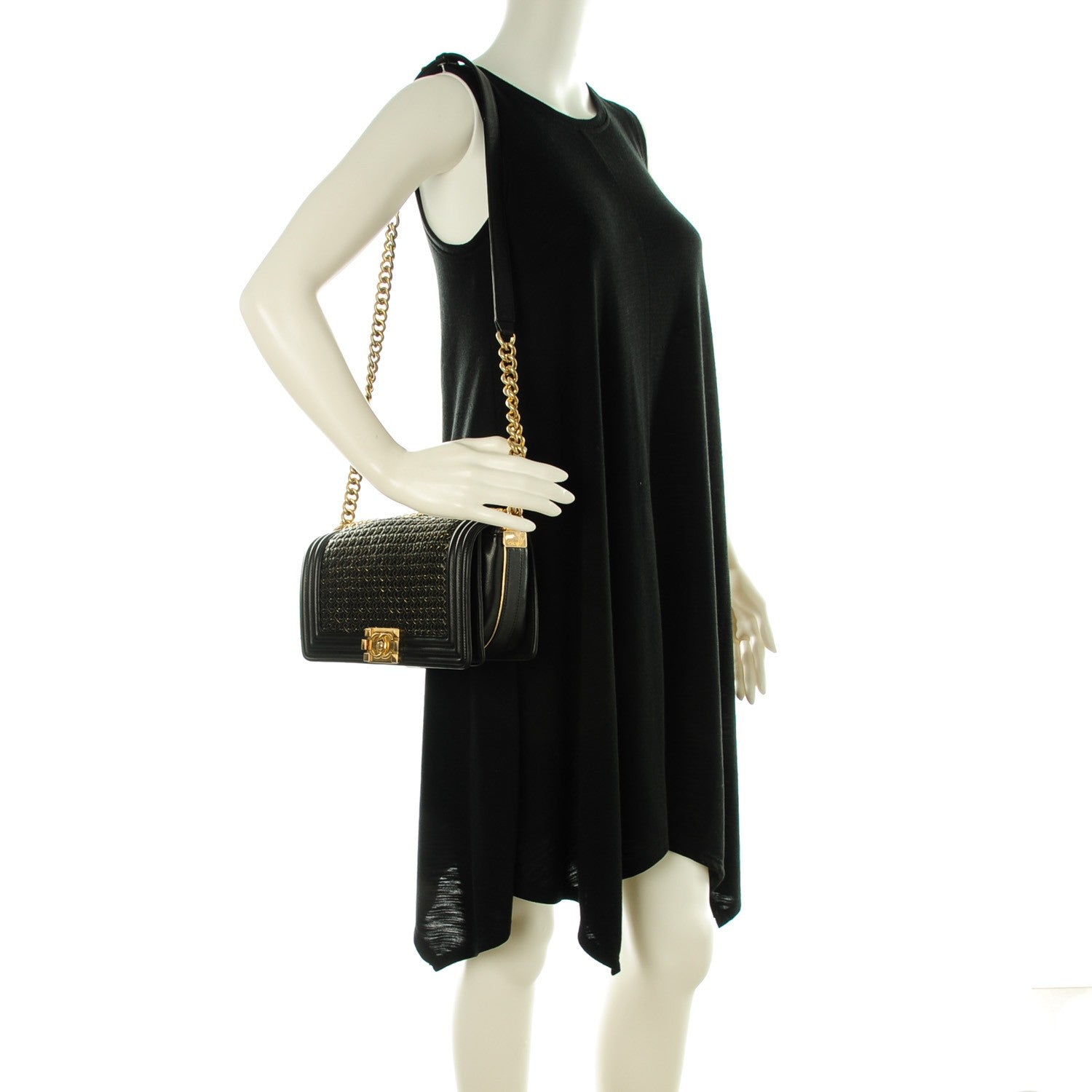 Chanel Lambskin Medium Boy Reverso Flap Black 2 of 7