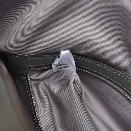 MCM Grained Calfskin Medium Klara Hobo Charcoal 7 of 10