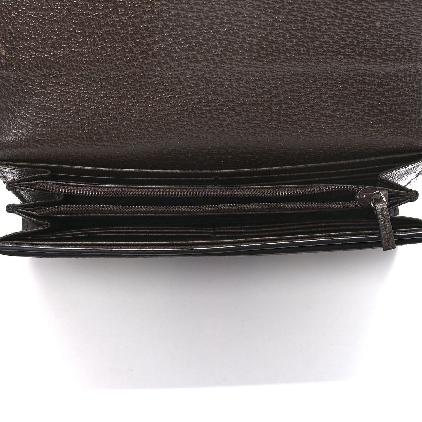 GG Supreme Monogram Web Ophidia Continental Wallet Brown