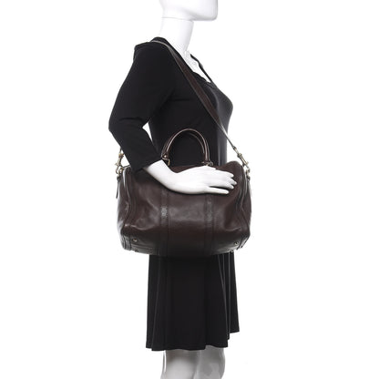 Gucci Calfskin Microguccissima Trim Medium Boston Brown 2 of 11