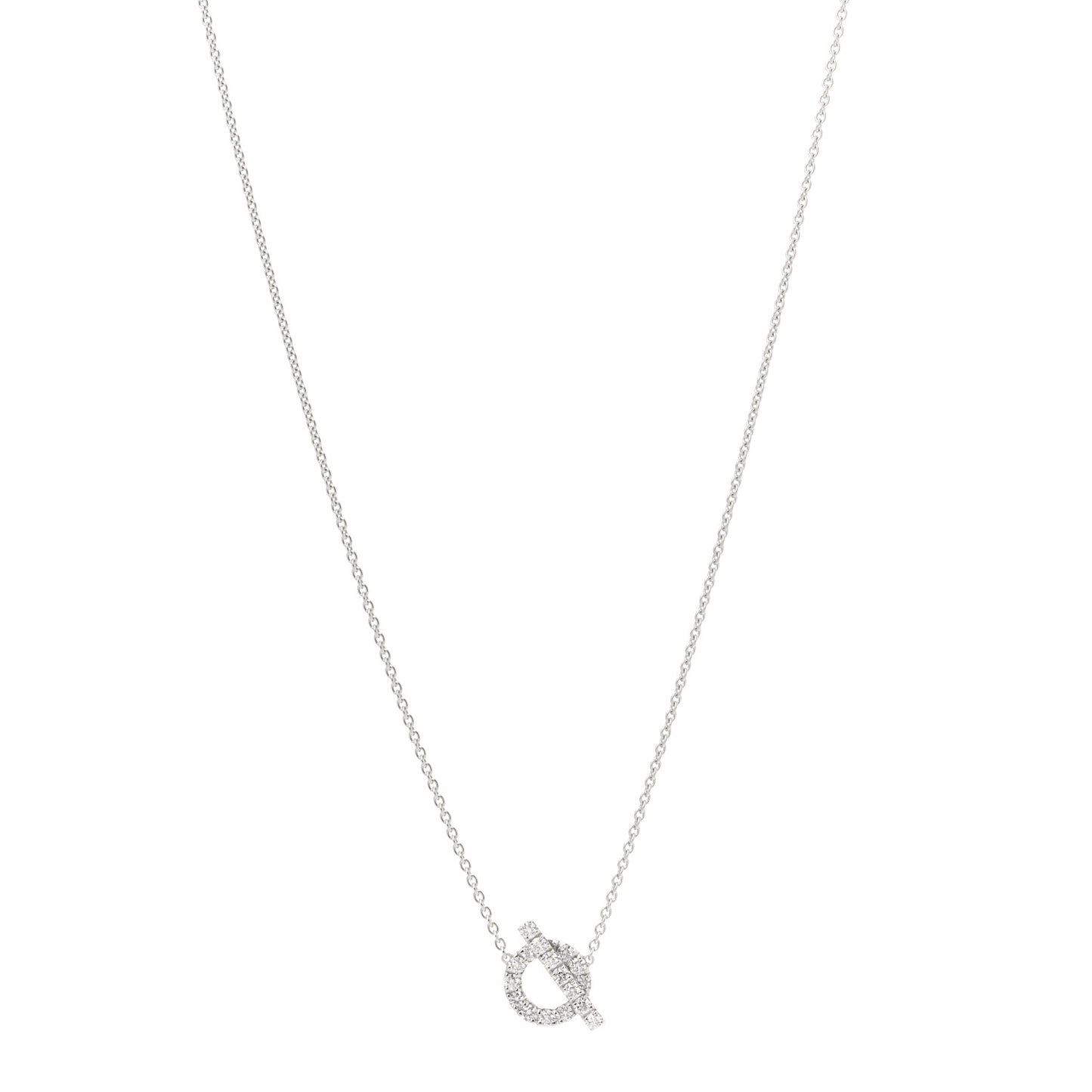 18K White Gold Diamond Finesse Pendant Necklace
