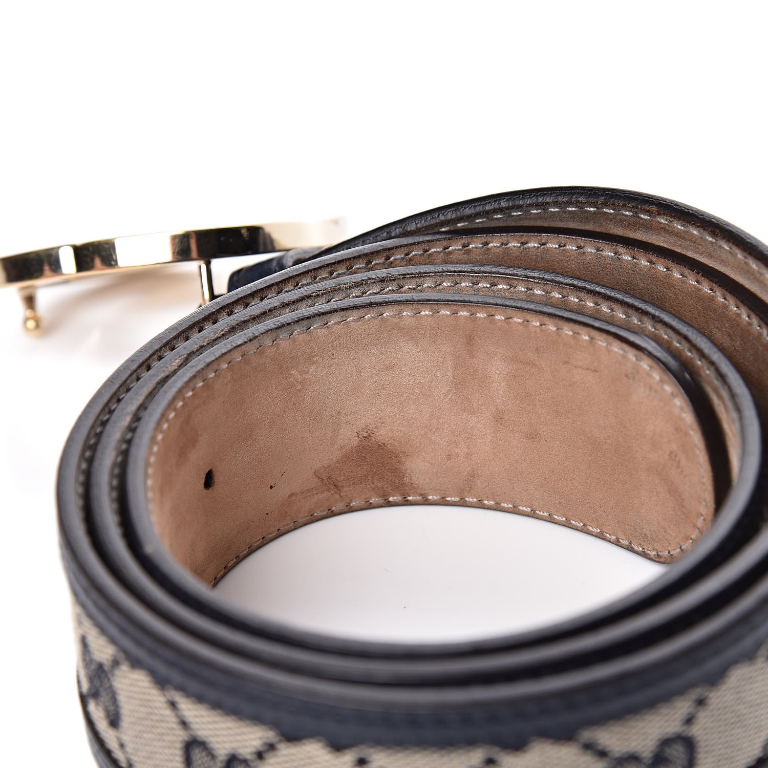 Gucci Monogram Interlocking G Belt 100 40 Navy 4 of 11