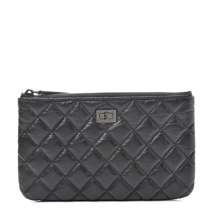 Chanel Aged Calfskin Quilted Medium Reissue Cosmetic Case So Black 1 of 7