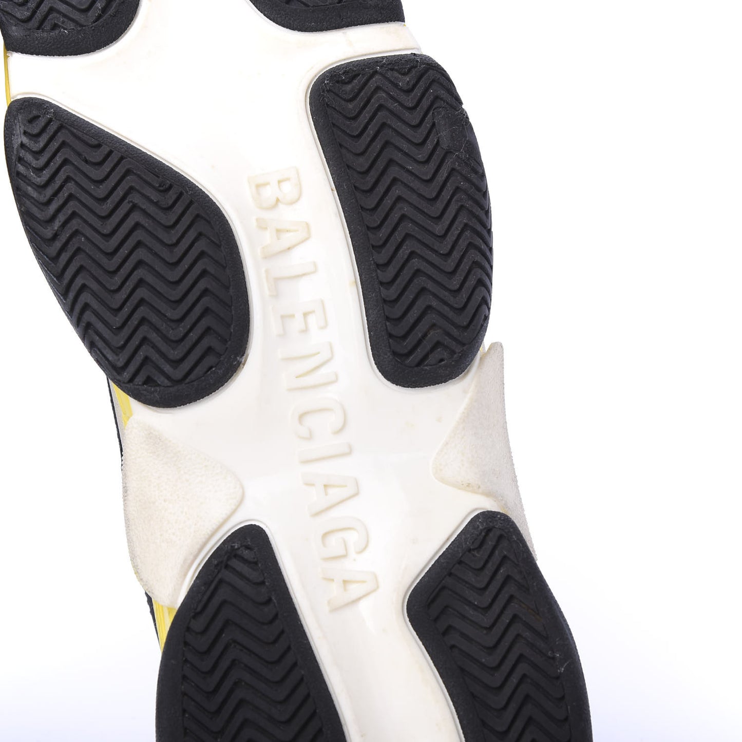 Fabric Mesh Womens Triple S Sneakers 42 Black Yellow