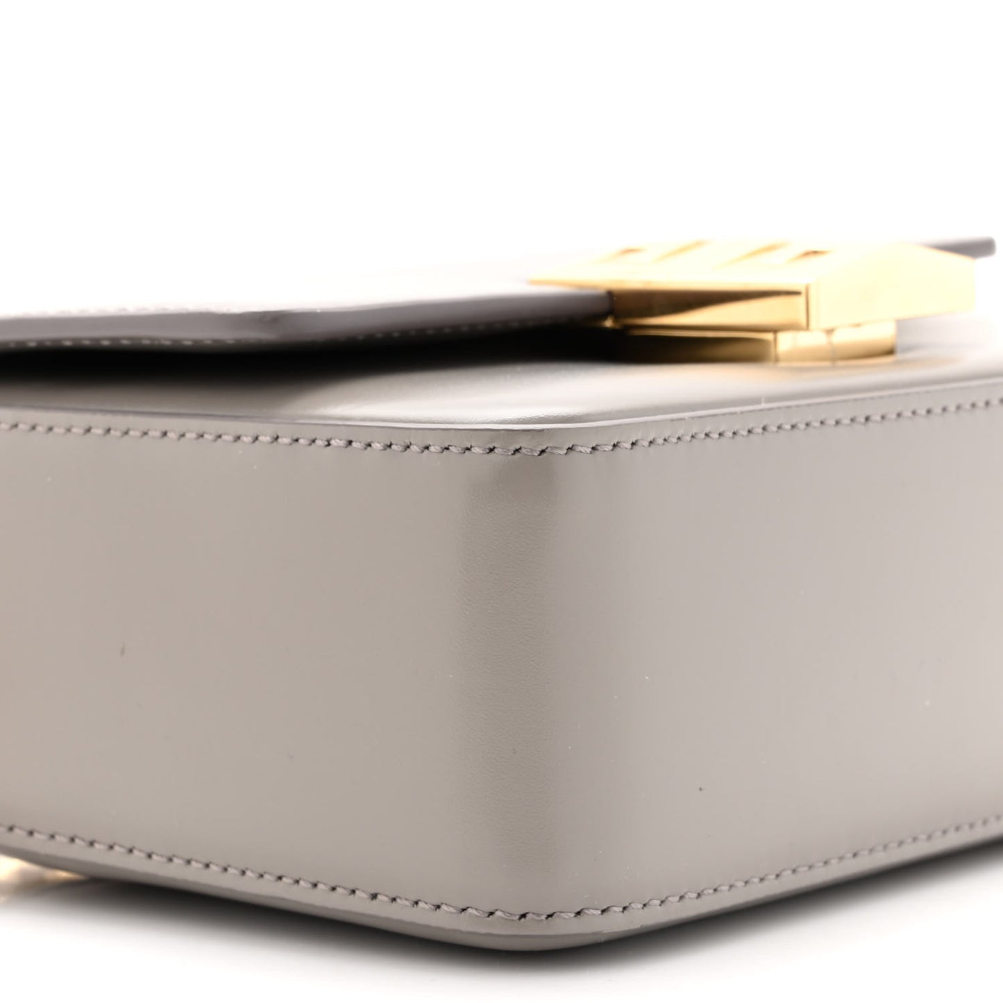 Box Calfskin Small 4G Cube Chain Shoulder Bag Stone Grey