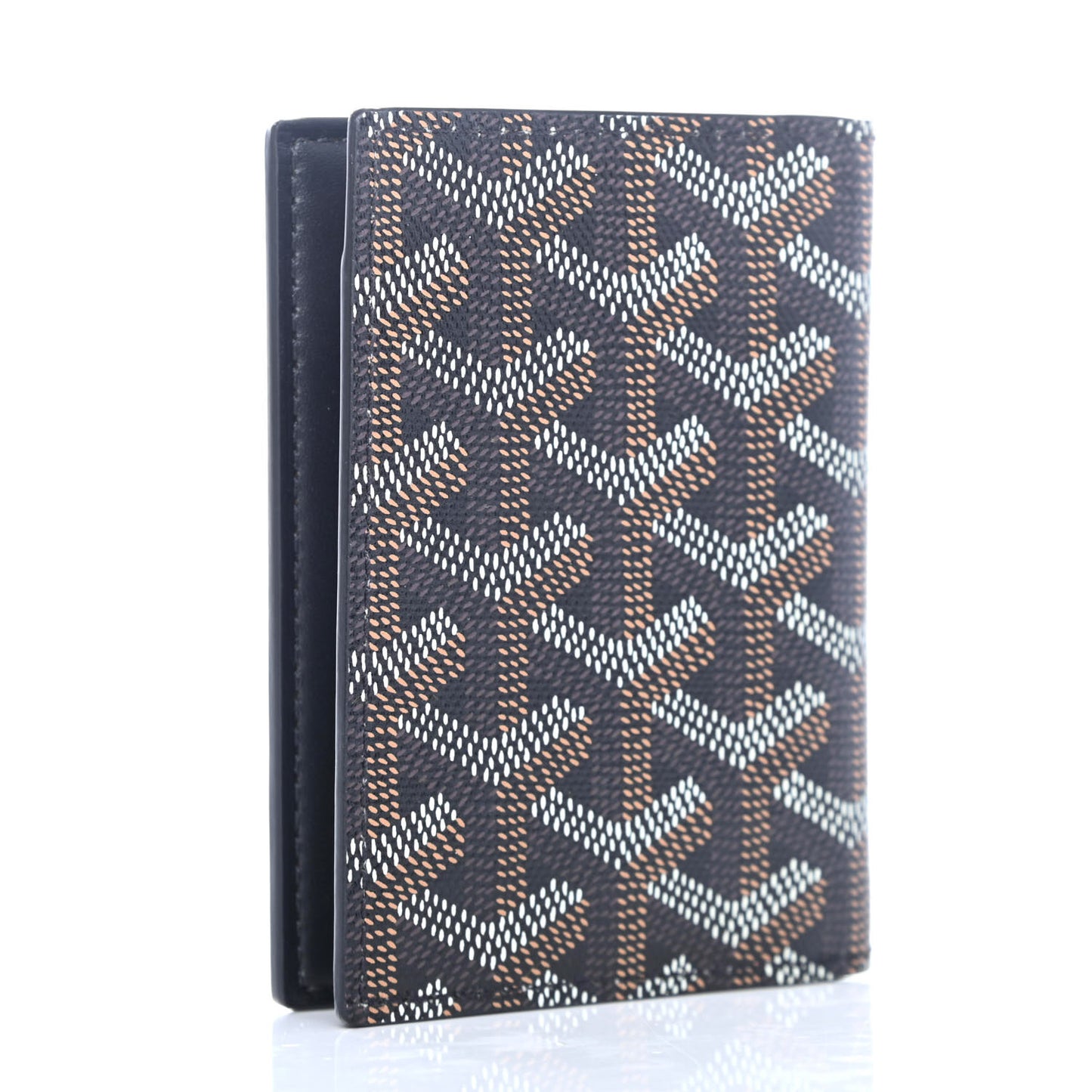 Goyardine Saint Marc Folding Card Case Black