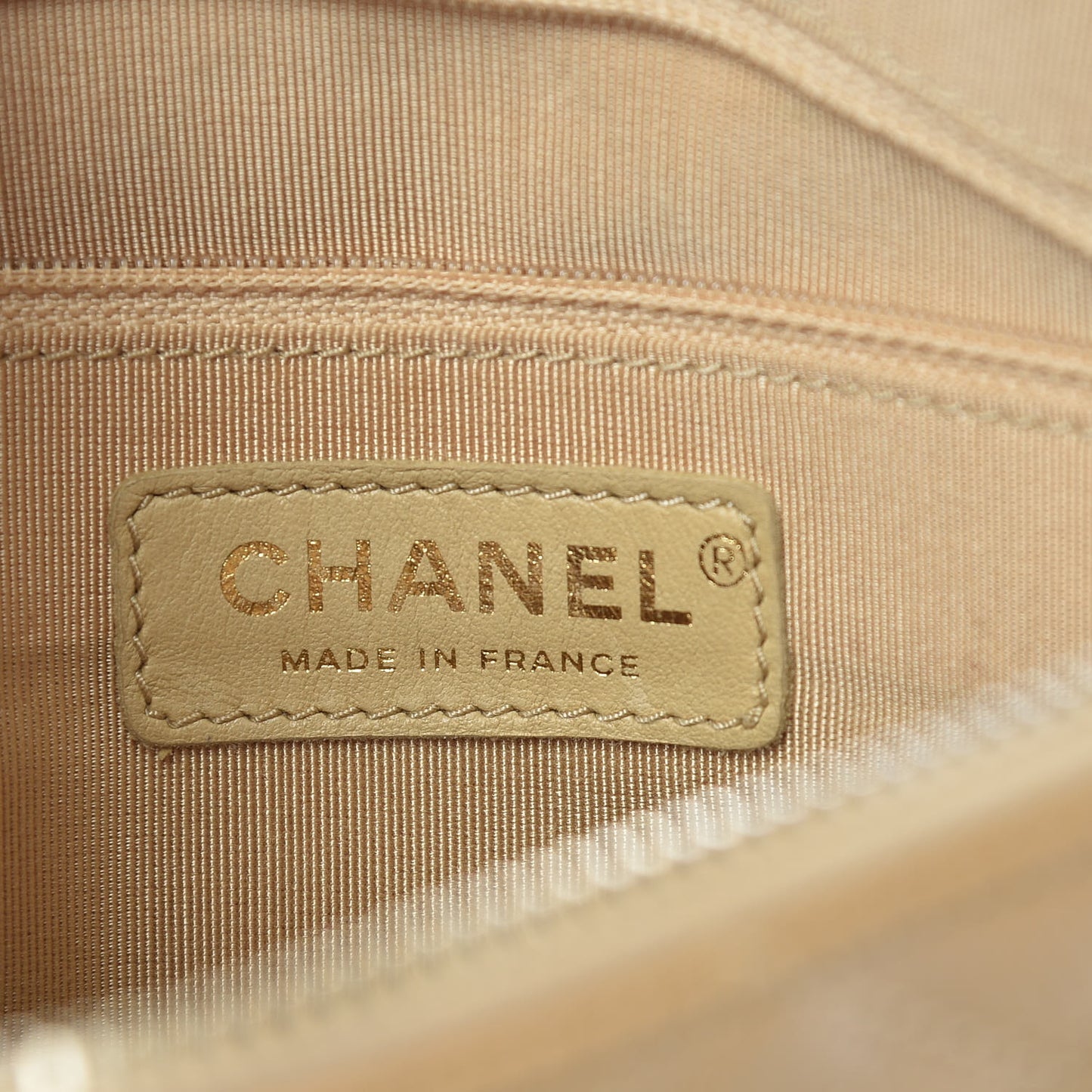 Caviar Quilted CC Shoulder Bag Beige