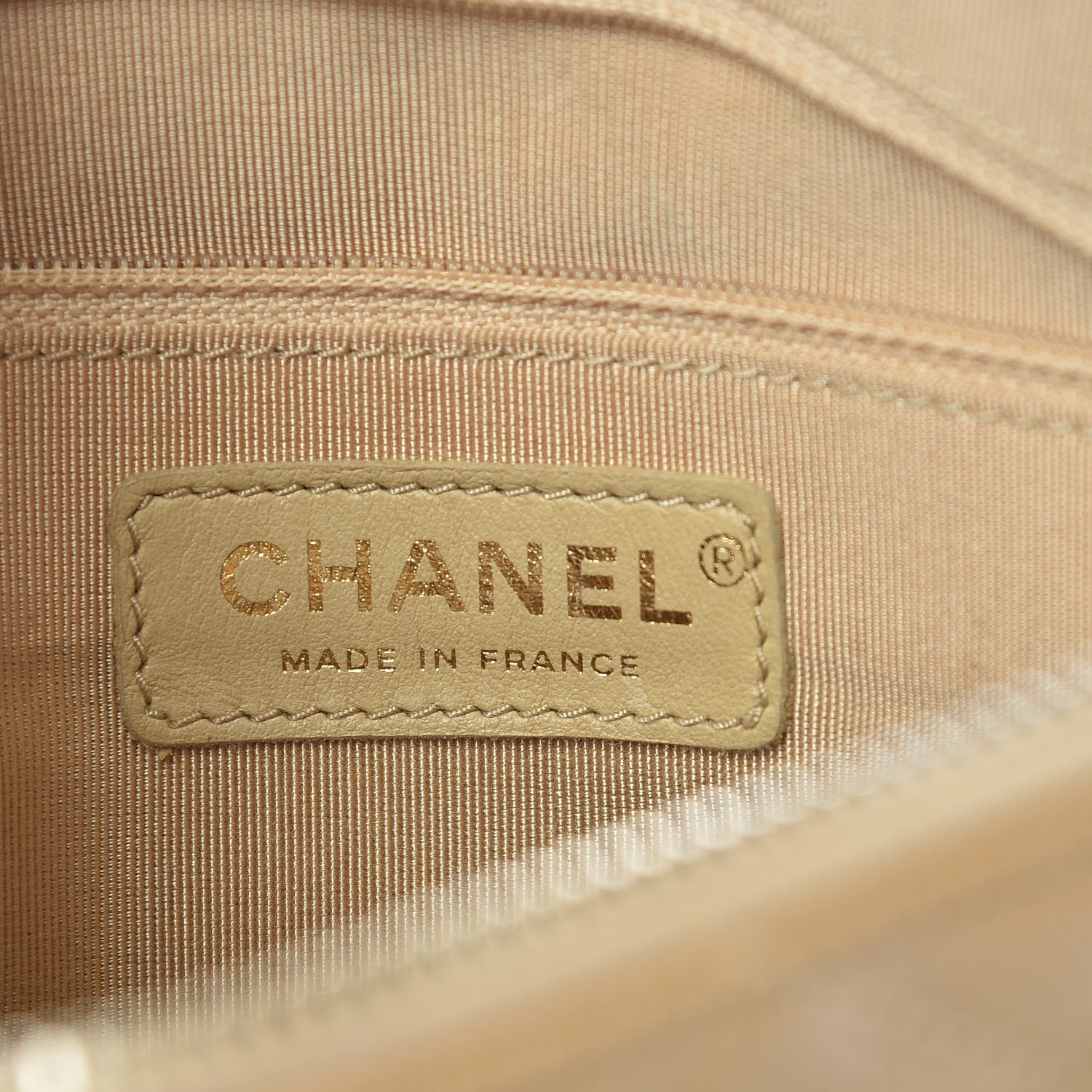 Chanel Caviar Quilted CC Shoulder Bag Beige 6 of 10