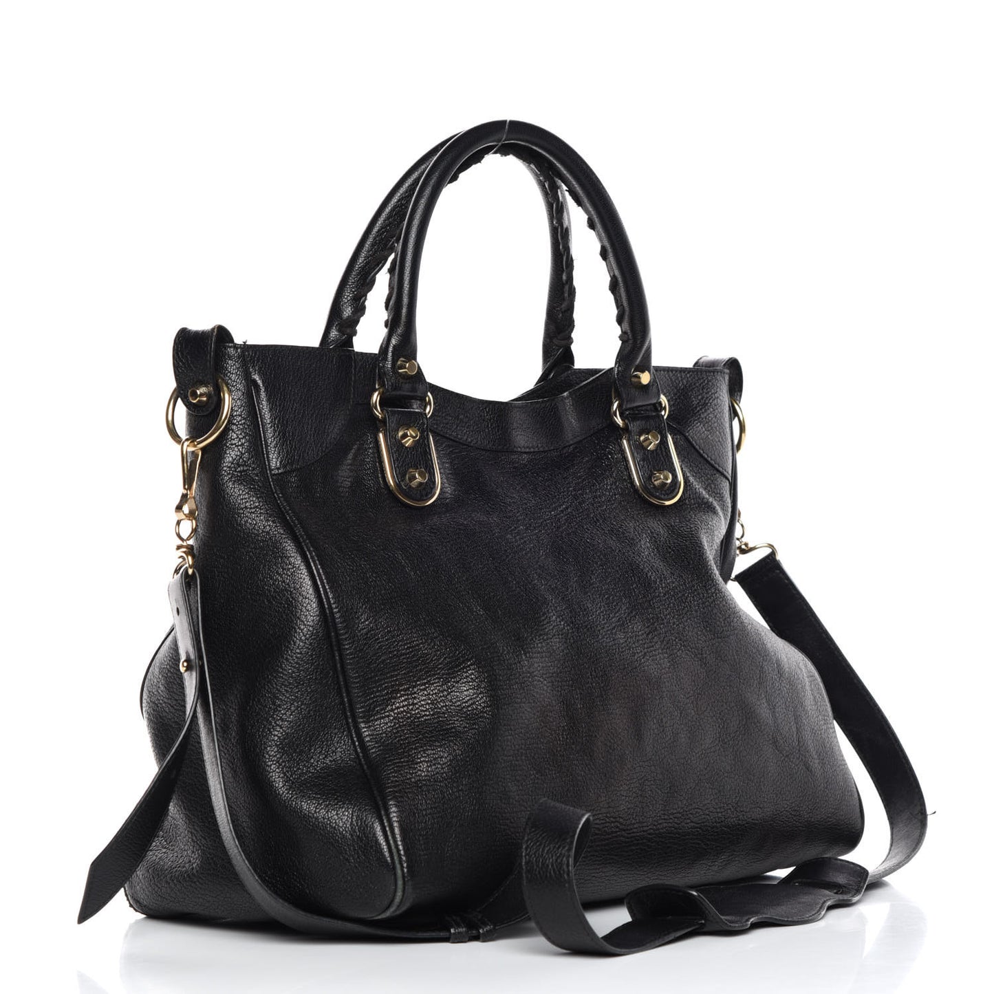 Chevre Gold Metallic Edge Hardware Velo Black