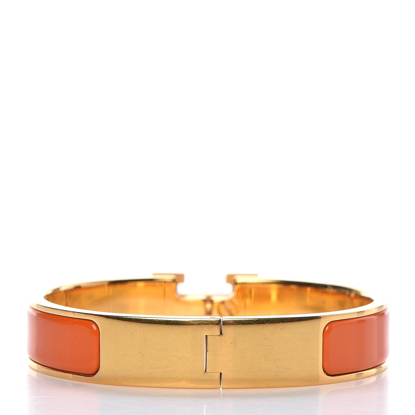 Enamel Narrow Clic Clac H Bracelet PM Orange