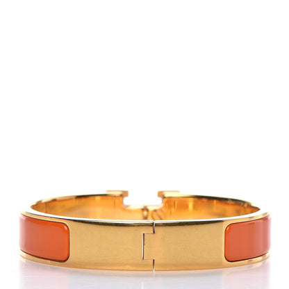 Hermes Enamel Narrow Clic Clac H Bracelet PM Orange 3 of 5