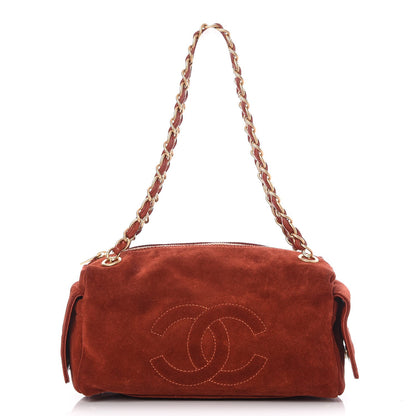 Chanel Suede CC Shoulder Bag Dark Orange 1 of 7