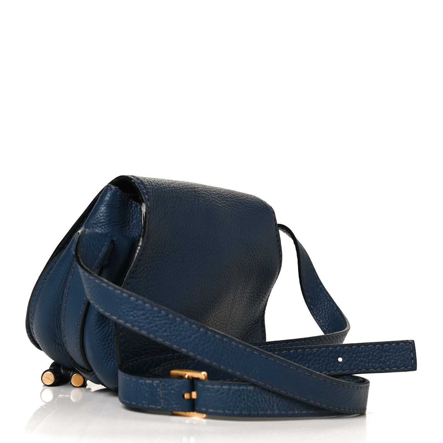 Chloe Calfskin Mini Marcie Round Crossbody Bag Royal Navy 4 of 15