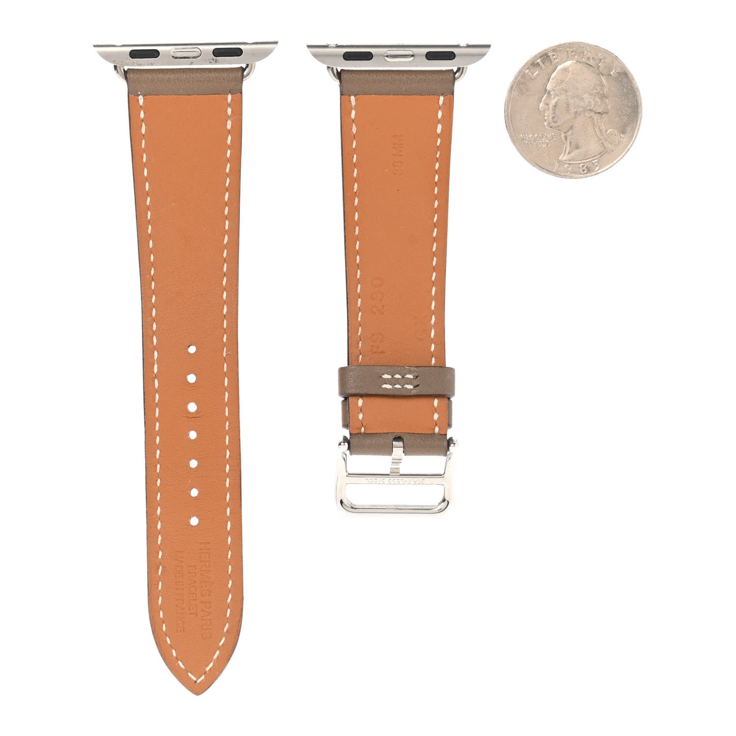 Hermes Swift 38mm Apple Watch Band Etoupe 2 of 6