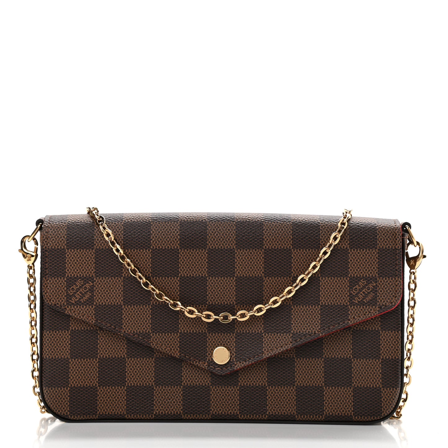 Damier Ebene Pochette Felicie Chain Wallet