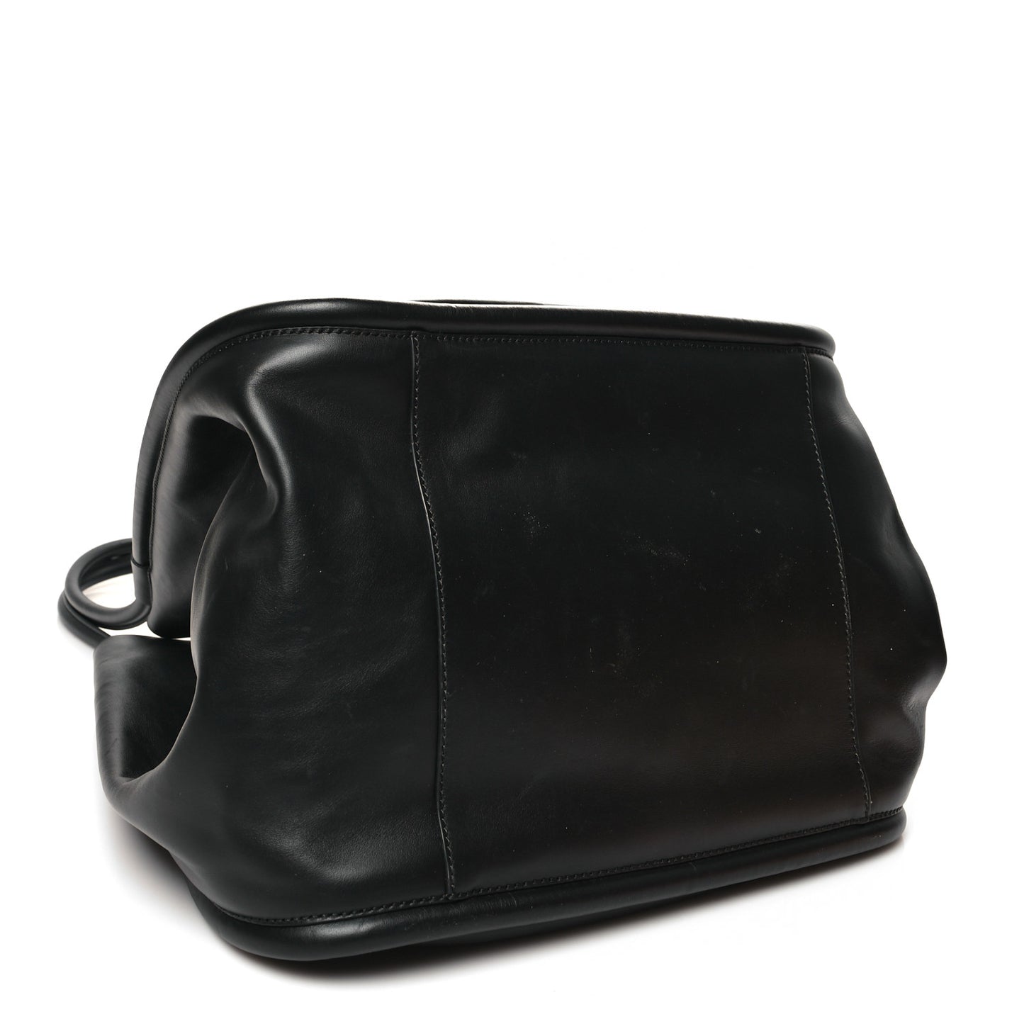 Calfskin XL Ruched Tote Black