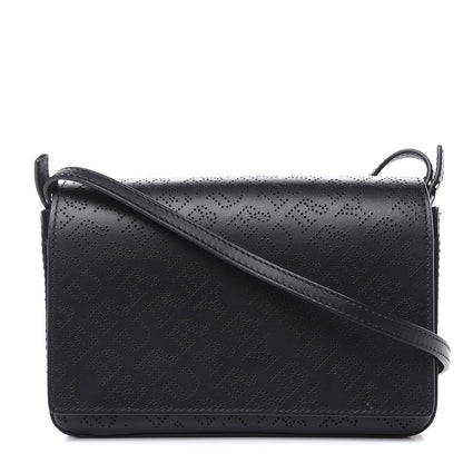 Burberry Calfskin Perforated Logo Hampshire Crossbody Black 1 of 13