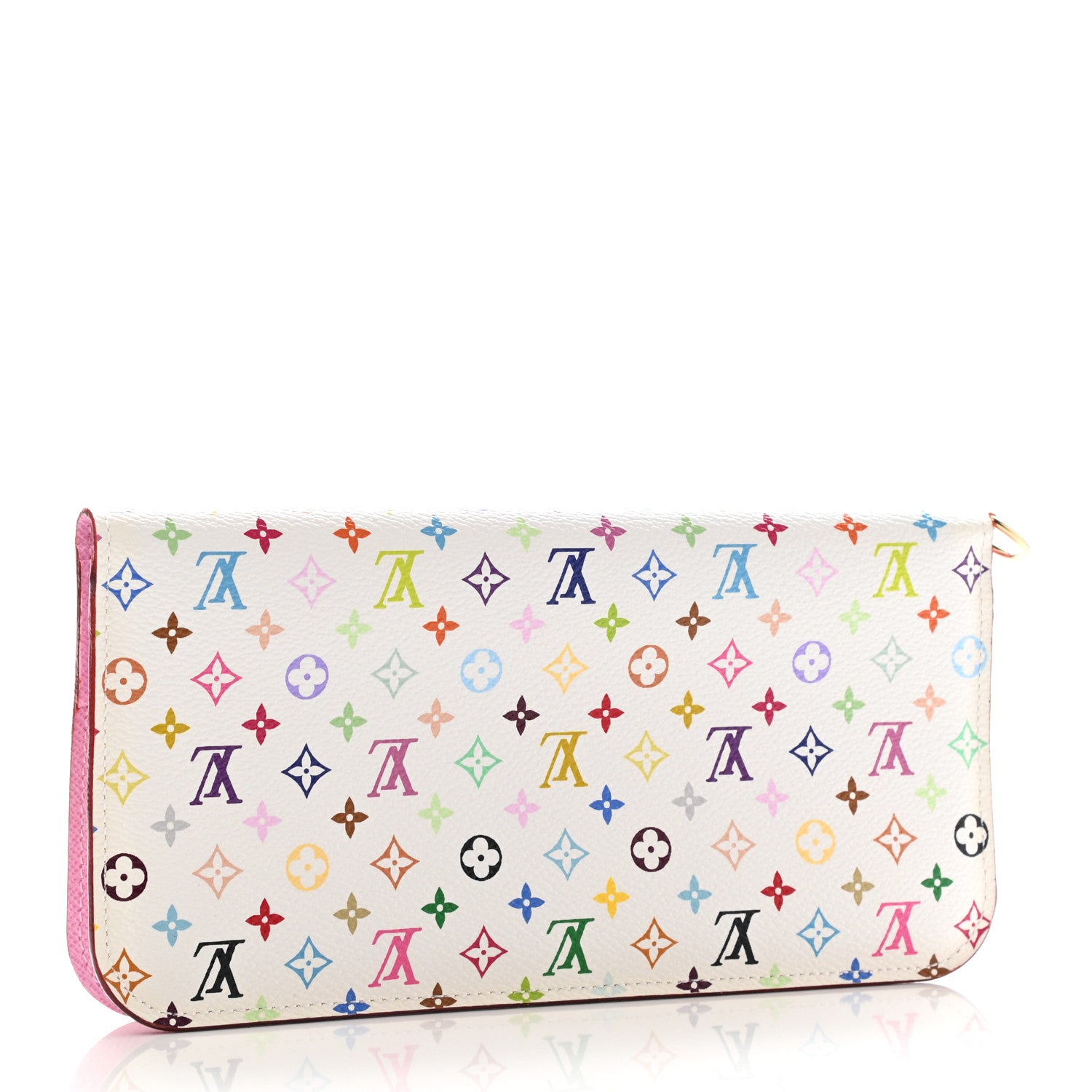 Louis Vuitton Monogram Multicolor Insolite Wallet White Litchi 3 of 9
