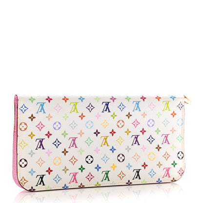Louis Vuitton Monogram Multicolor Insolite Wallet White Litchi 3 of 9