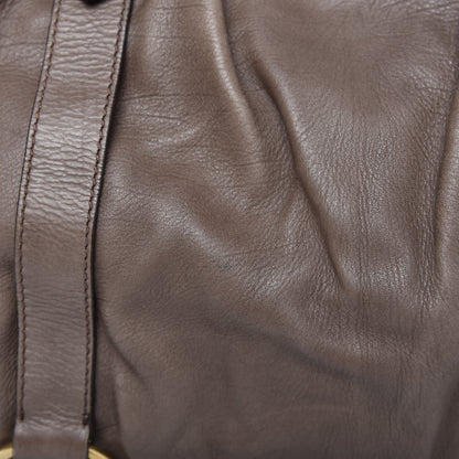 Miu Miu Vitello Lux Gathered Tote Juta 12 of 15