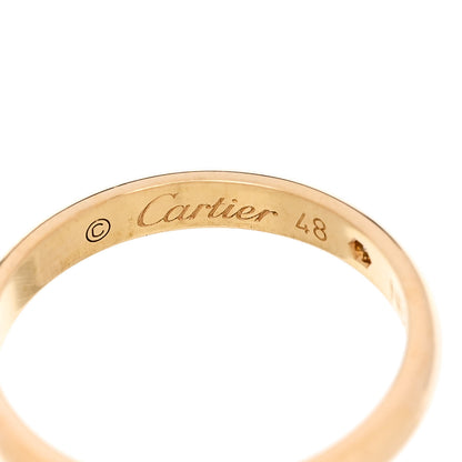 Cartier 18K Yellow Gold Diamond 2.6mm 1895 Wedding Band Ring 48 4.5 4 of 5